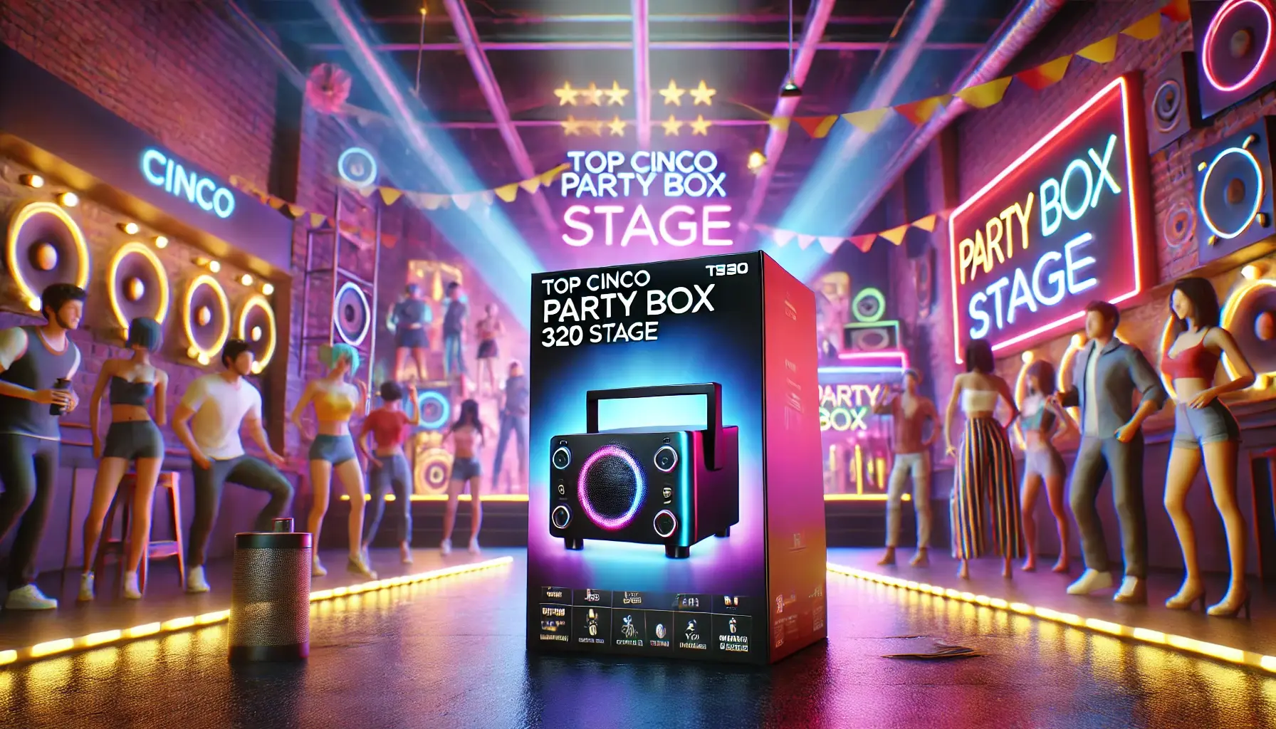 Top Cinco party box 320 stage