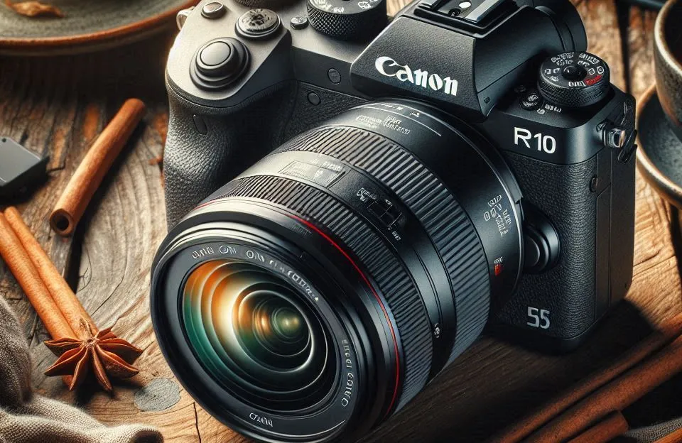 Câmera Digital Canon R10 com lente 18-45 IS STM e 4K