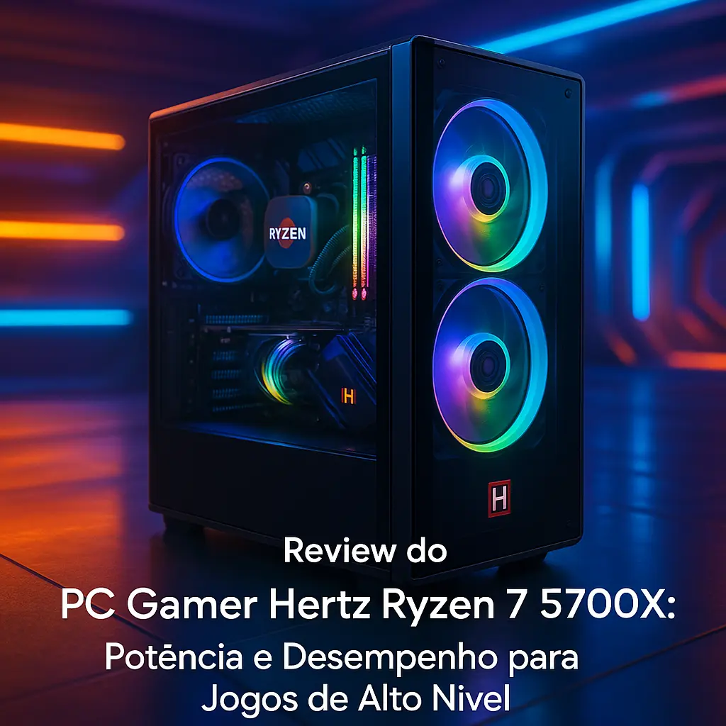 PC Gamer Hertz Ryzen 7 5700X: Potência e Desempenho para Jogos de Alto Nível
