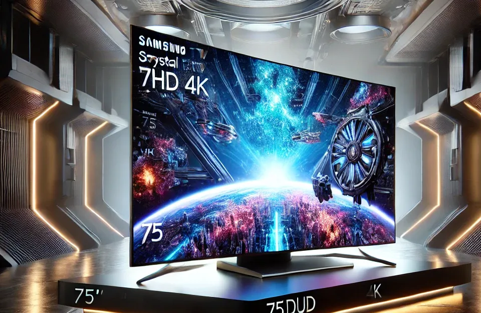 Samsung Smart Big TV 75" Crystal UHD 4K 75DU8000: Painel Dynamic Crystal Color e Gaming Hub