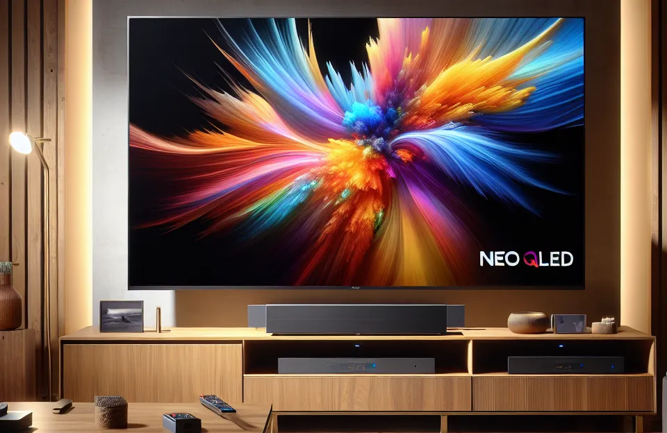 Samsung Smart TV 55" Neo QLED 4K com Mini LED e 120Hz