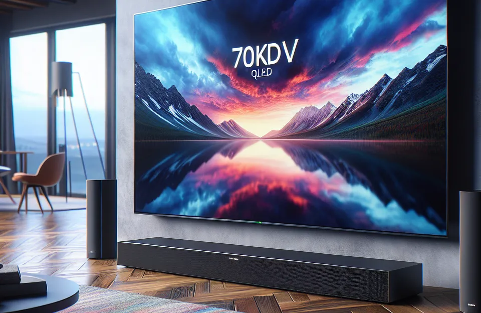 Smart TV 70" QLED 4K 70Q65D com Soundbar: Potência e Imersão