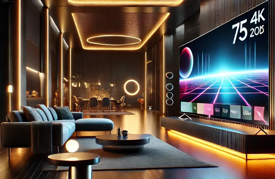 Samsung Smart TV 75 polegadas QLED 4K 75Q70D 2024: Imersão e Performance de Alta Qualidade