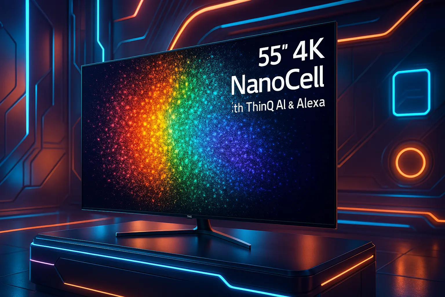 Smart TV LG 55” 4K NanoCell com ThinQ AI e Alexa