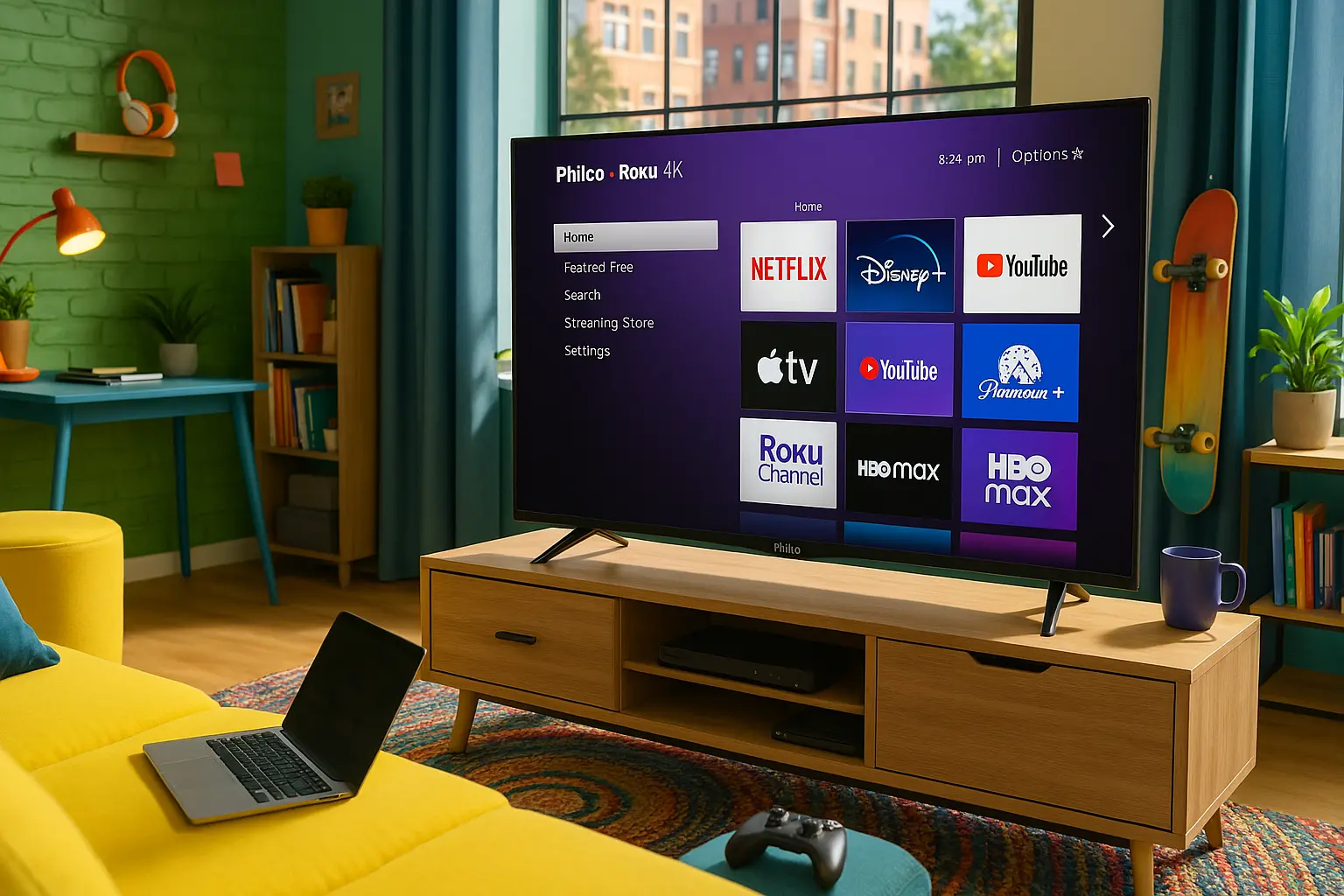 Smart TV Philco 58” Roku 4K: Tela Gigante com Praticidade e Performance
