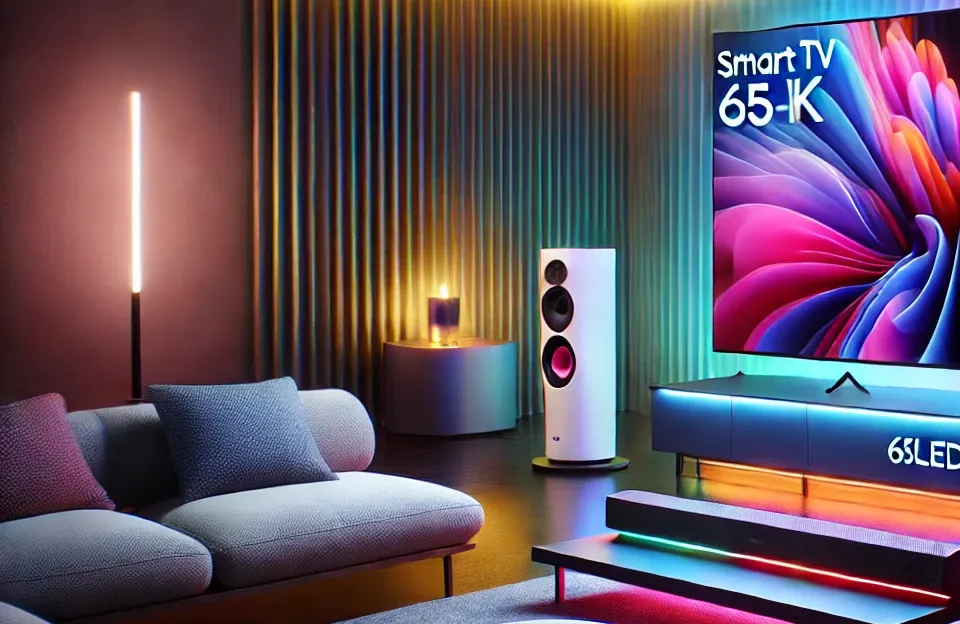 Samsung Smart TV 65 QLED 4K com Soundbar e Som 3D