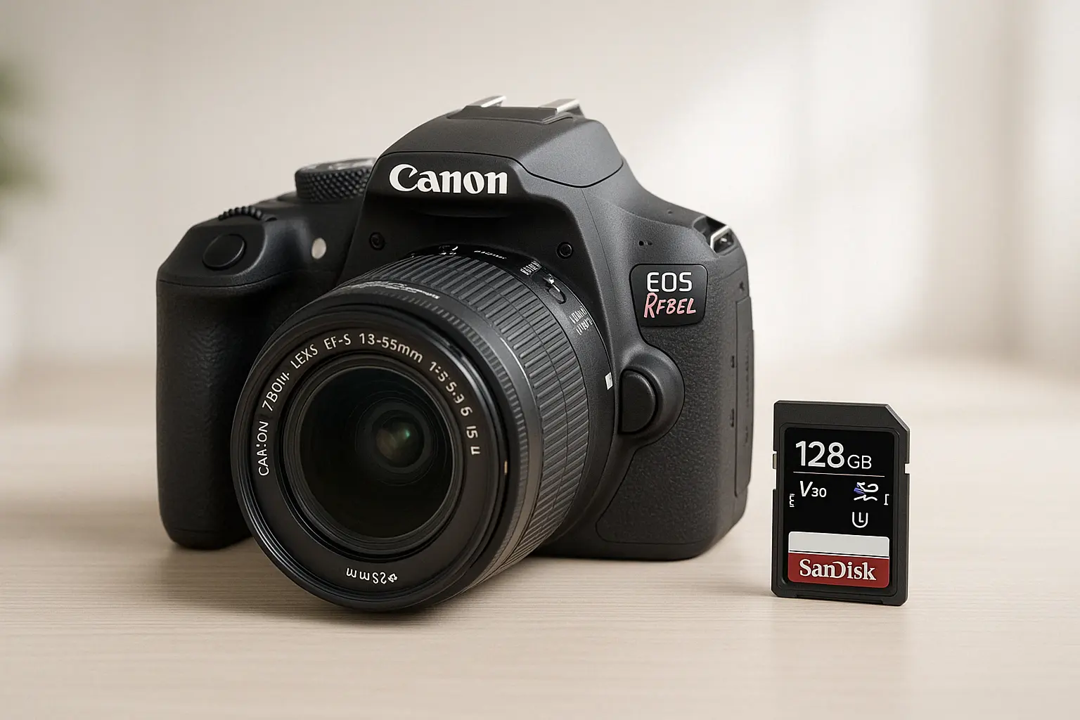 Canon EOS Rebel T7 com Cartão 128GB: Versatilidade e Qualidade Profissional
