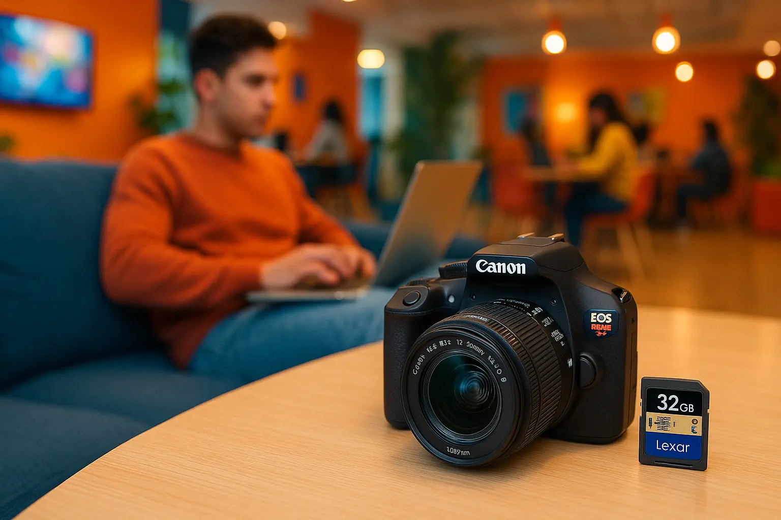 Canon EOS Rebel T7 com Kit Lexar 32GB: Versatilidade e Nitidez para Iniciantes