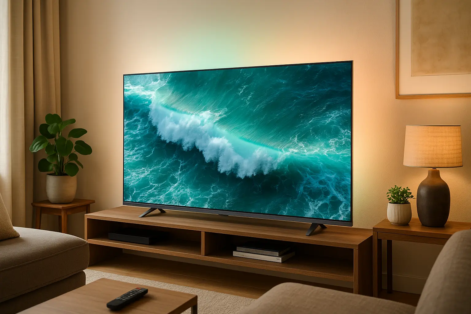 Smart TV Philips Ambilight 65" 4K: Imersão, Cores e Comando de Voz