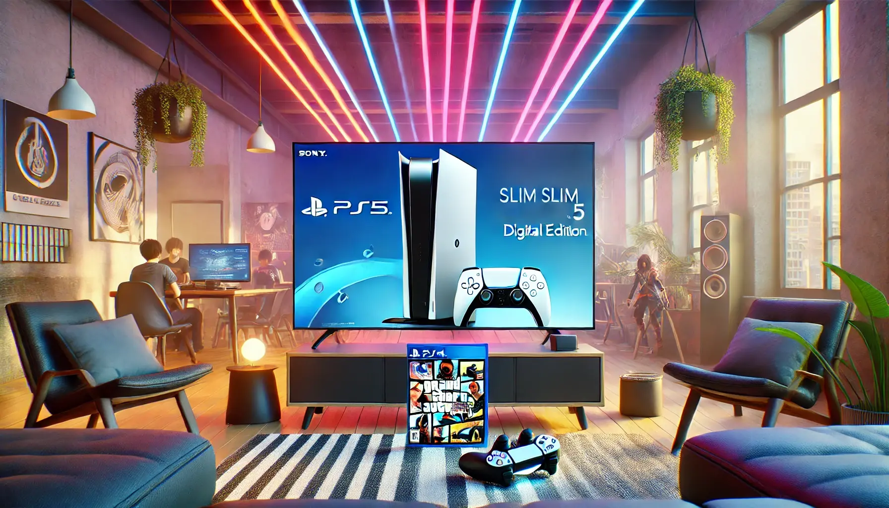 PlayStation®5 Slim Edição Digital com 2 Jogos: Desempenho e Design Incríveis