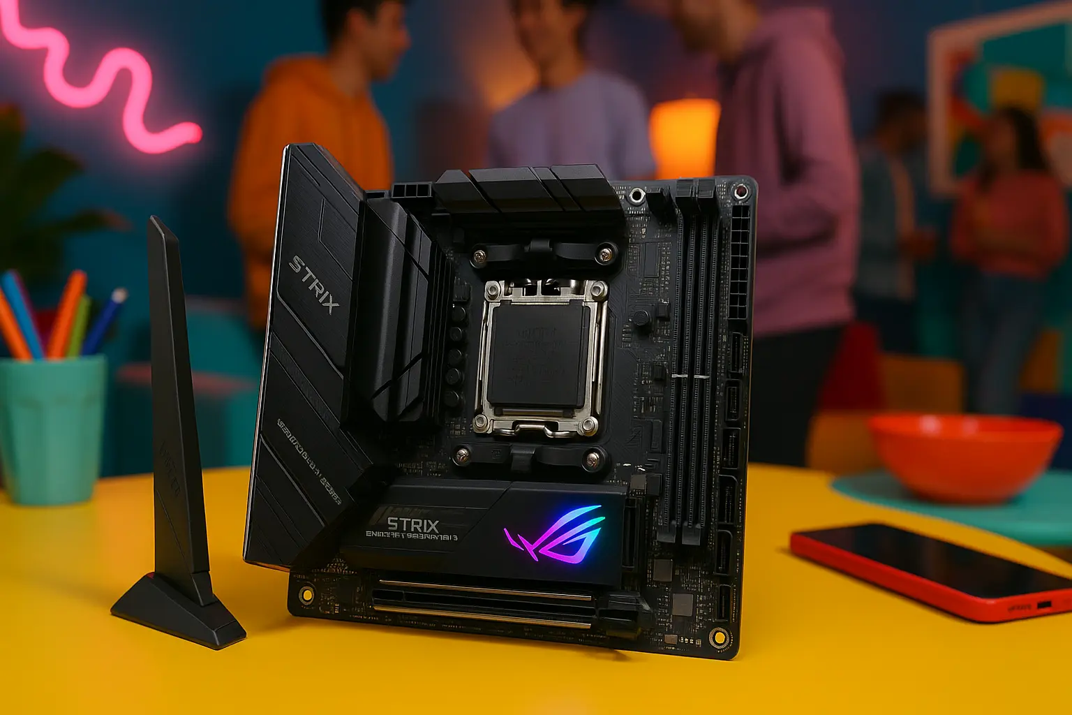 ASUS ROG Strix B650E-I Gaming WiFi - Placa-mãe Mini-ITX com PCIe 5.0 e WiFi 6E