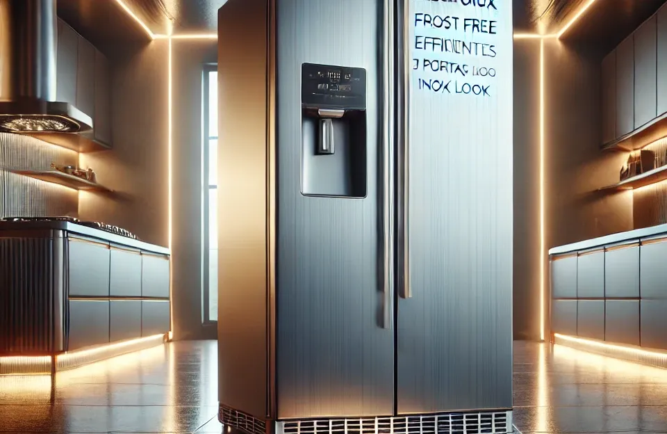 Geladeira Electrolux Frost Free Inverter 480L Efficient AutoSense 3 Portas Inox Look (IM7S) 220V: Eficiência e Tecnologia para Sua Cozinha