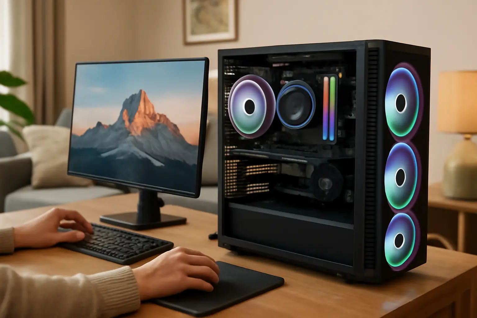 PC GAMER RYZEN 5 8600G - NVME 250GB - 16GB DDR5 - RADEON 760M C/WIFI