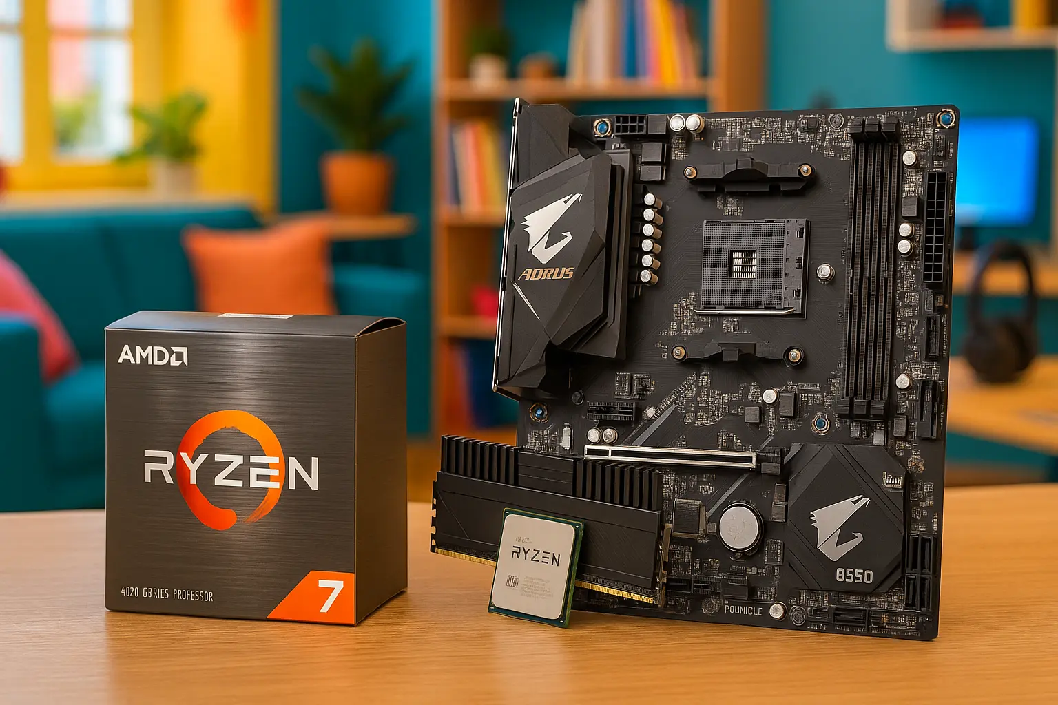 Kit AMD Ryzen 7 5800X + Gigabyte B550M Aorus Elite + 16GB 3200MHz: Desempenho e Estabilidade em Alto Nível