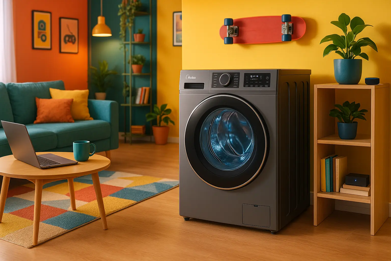 Lava e Seca Midea HealthGuard 10,5kg: Conectividade e Praticidade