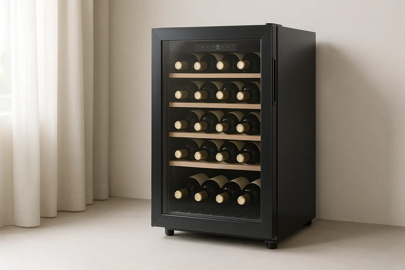 Adega Piubella 100L: 24 Garrafas e Porta Invertida