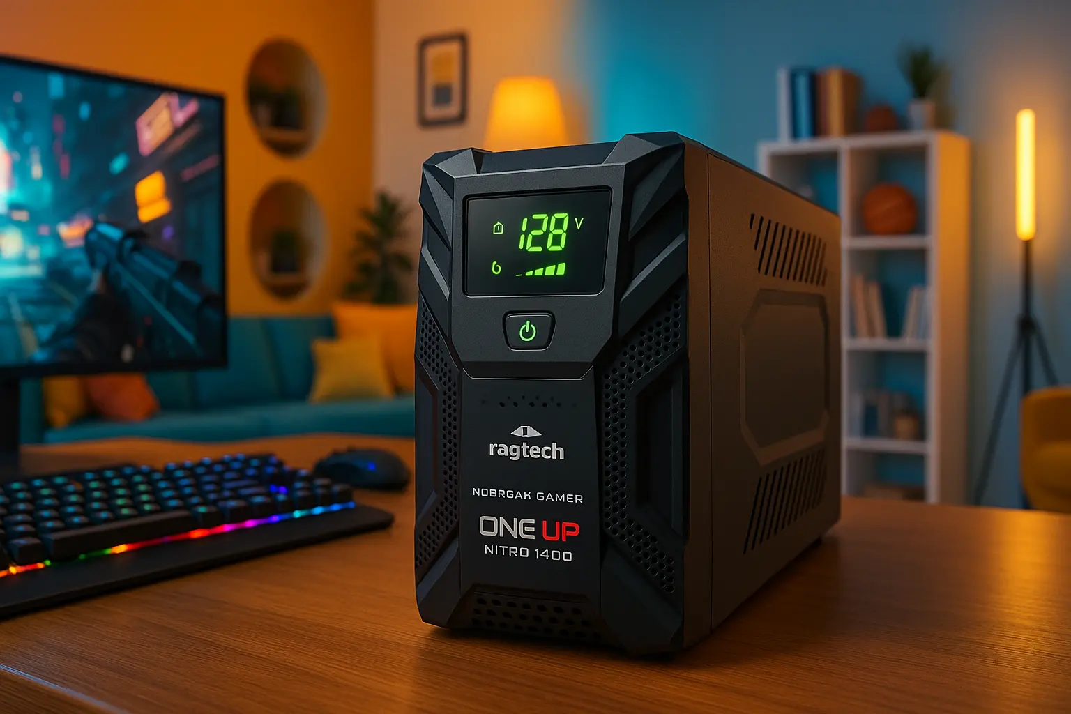 RAGTECH Nobreak Gamer One Up Nitro 1400: potência, proteção e estabilidade
