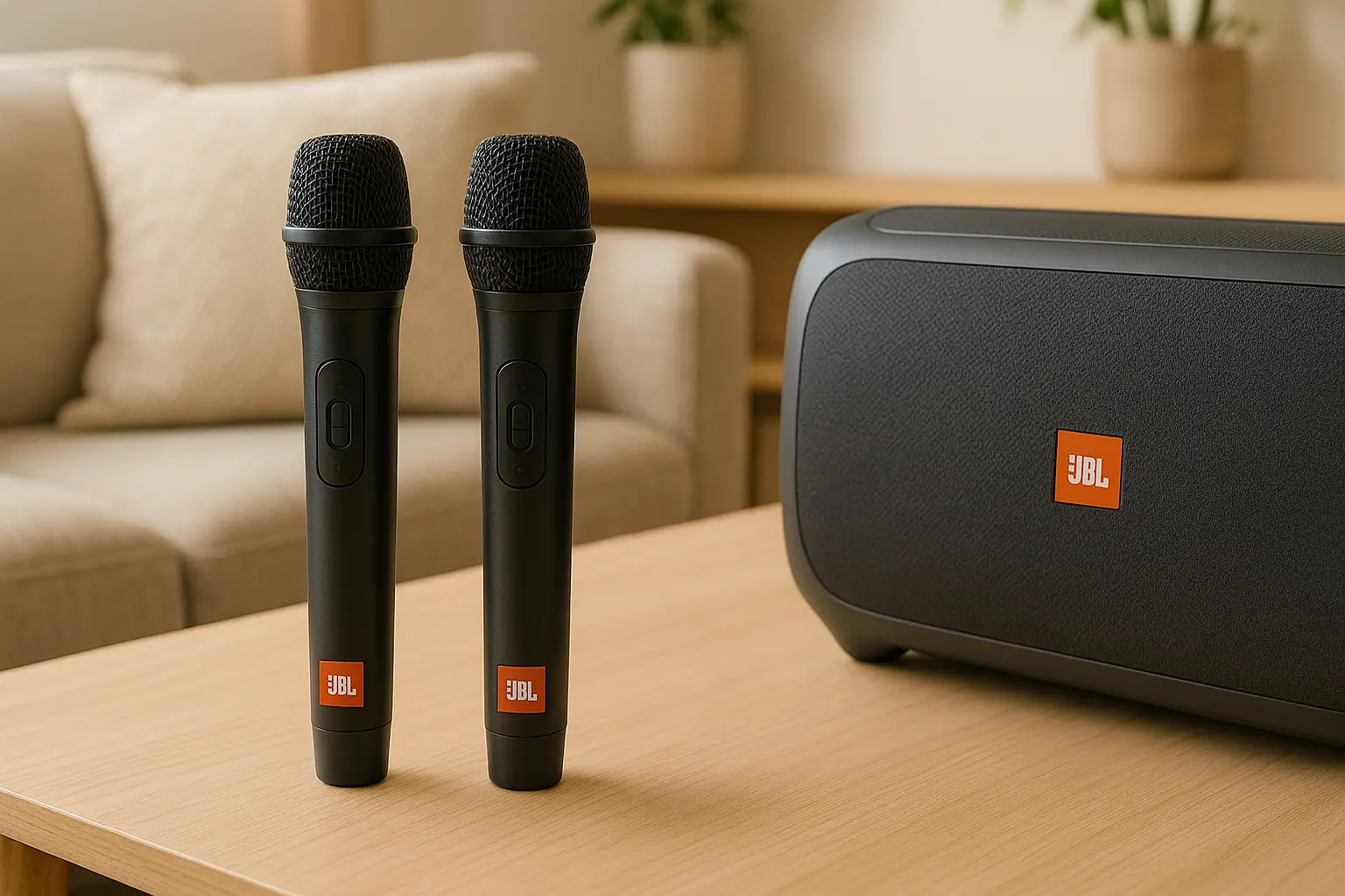 JBL PartyBox Wireless Mic: microfones com clareza e praticidade