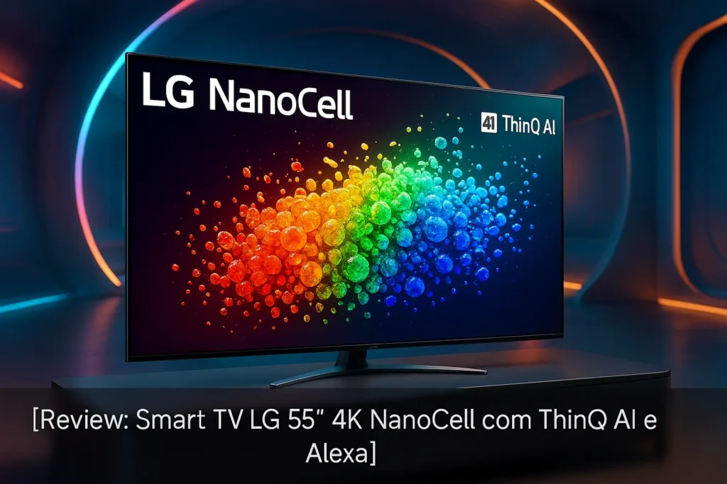 Smart TV LG 55” 4K NanoCell com ThinQ AI e Alexa