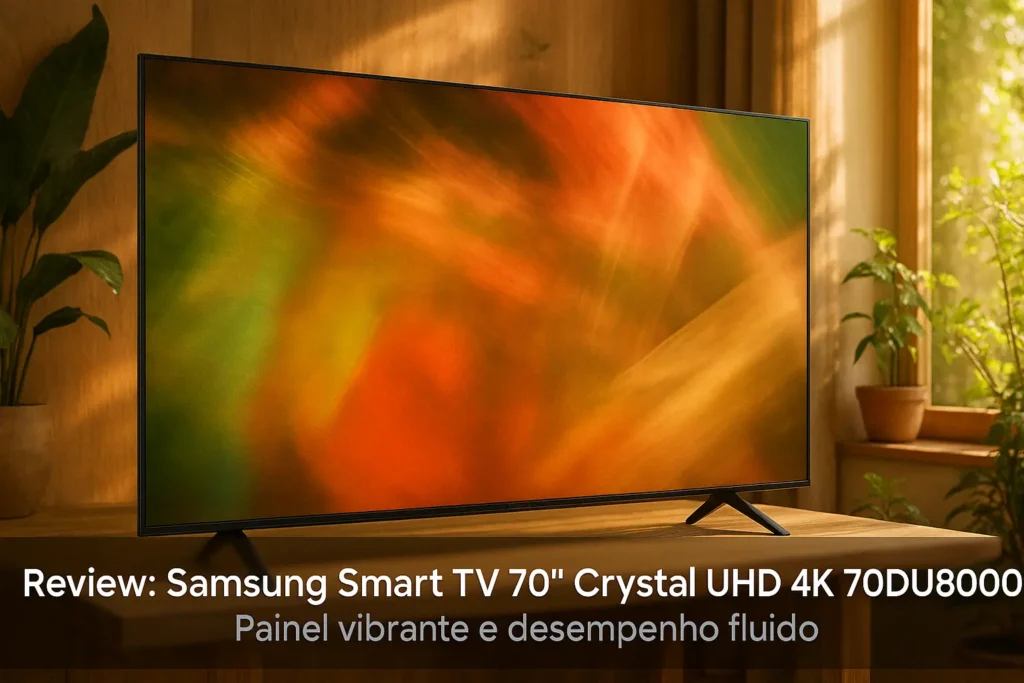 Samsung Smart TV 70" Crystal UHD 4K 70DU8000: Painel vibrante e desempenho fluido