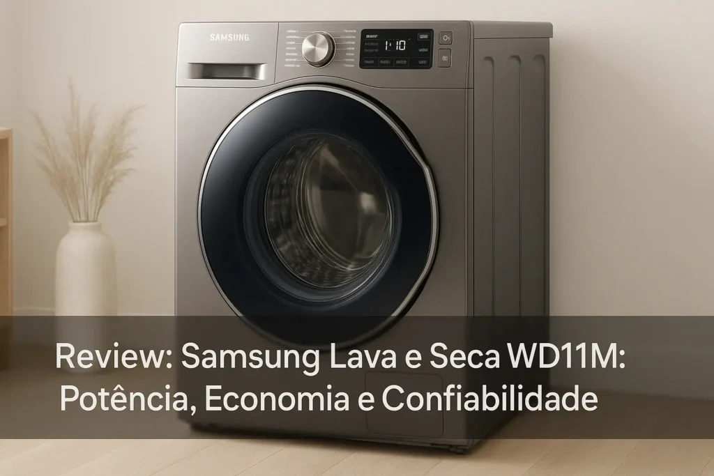 Samsung Lava e Seca WD11M: Potência, Economia e Confiabilidade