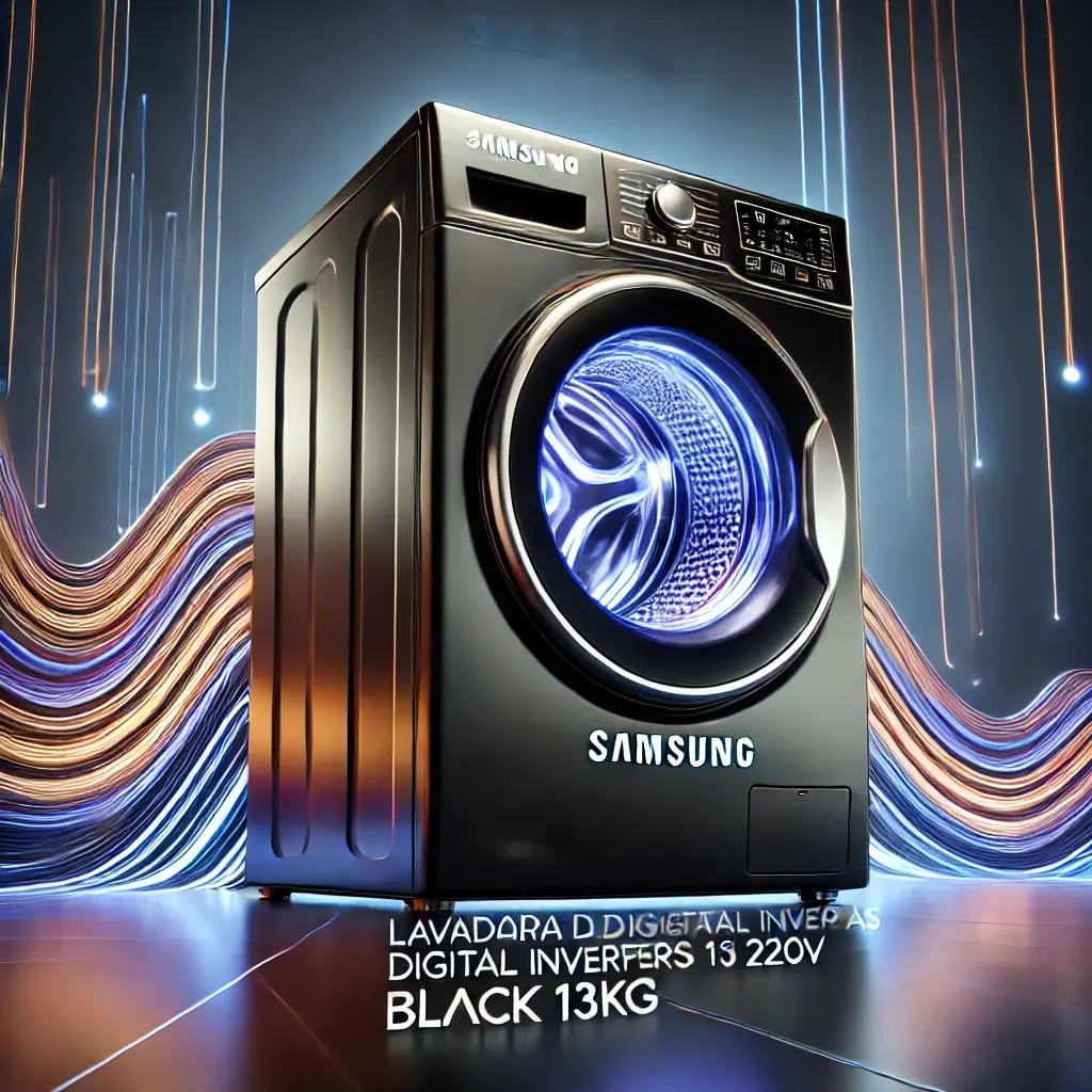 Samsung Lavadora de Roupas Digital Inverter WW13CG Black 13kg 220V