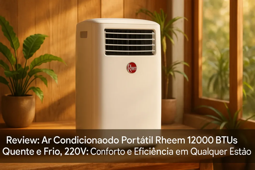 Ar Condicionado Portátil Rheem 12000 BTUs Quente e Frio, 220V: Conforto e Eficiência em Qualquer Estação