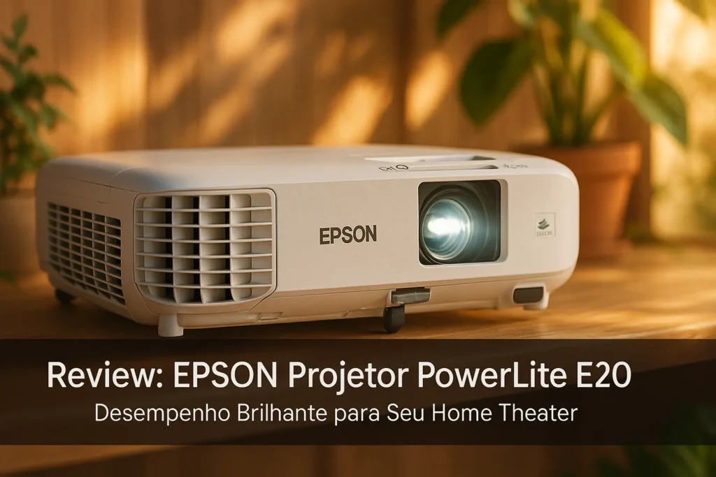 EPSON Projetor Powerlite E20: Desempenho Brilhante para Seu Home Theater