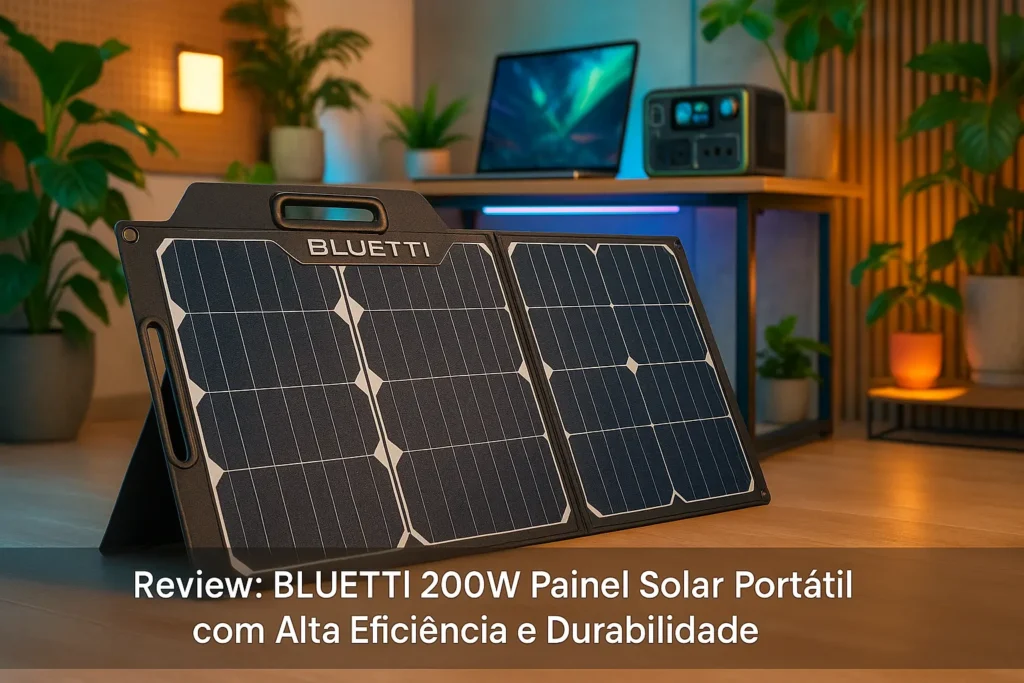 BLUETTI 200W Painel Solar Portátil com Alta Eficiência e Durabilidade