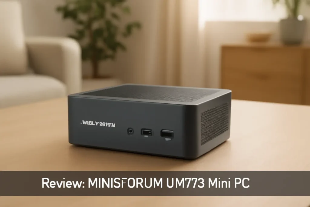 MINISFORUM UM773 Mini PC Barebone com AMD Ryzen 7 e Radeon 680M