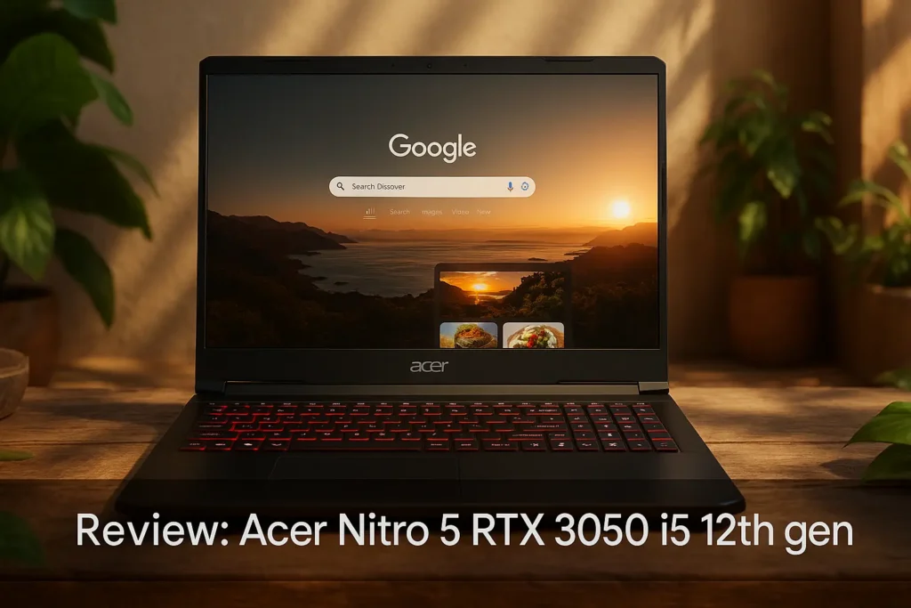 Principais Cinco Acer Nitro 5 RTX 3050 i5 12th gen