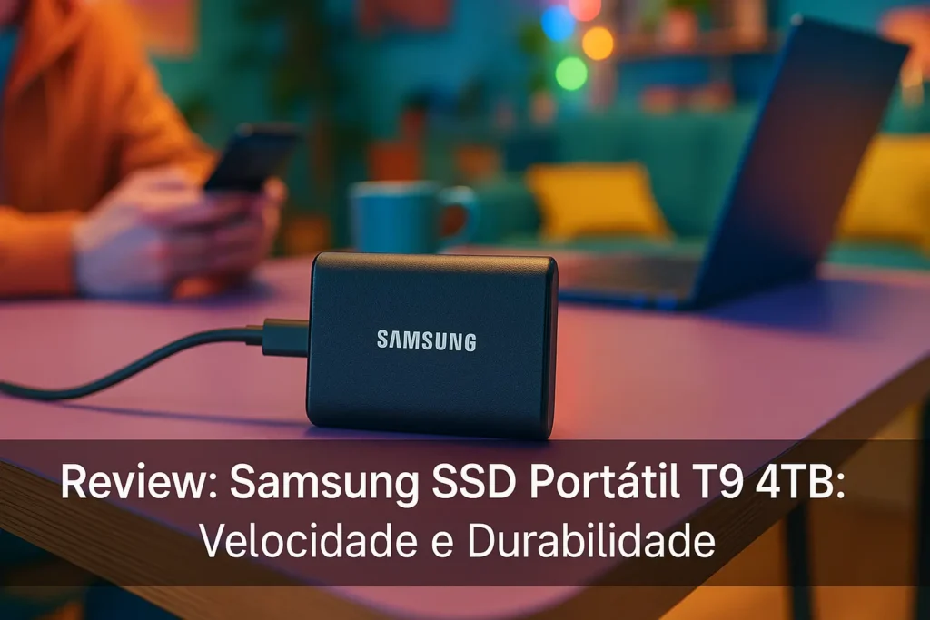 SAMSUNG SSD Portátil T9 4TB: Velocidade e Durabilidade