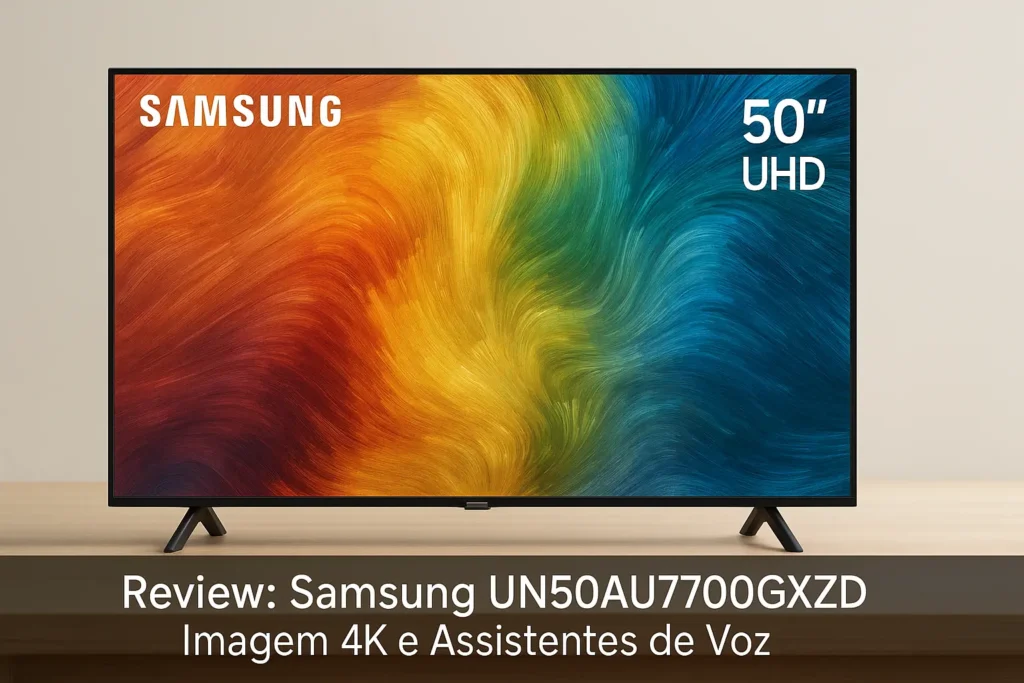 Samsung UN50AU7700GXZD: Imagem 4K e Assistentes de Voz
