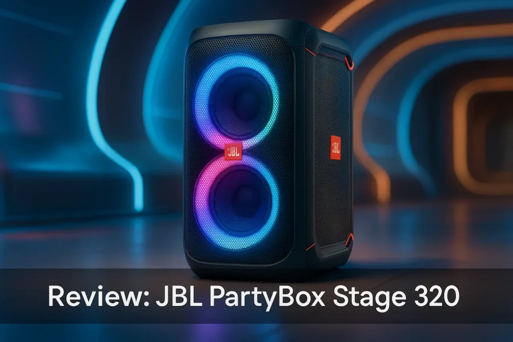 JBL Party Box Stage 320: potência portátil e luzes vibrantes