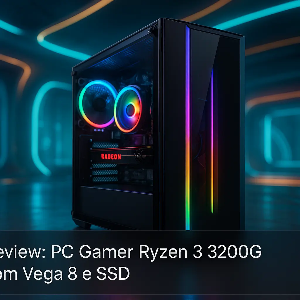 PC Gamer Ryzen 3 3200G com Vega 8 e SSD: desempenho acessível