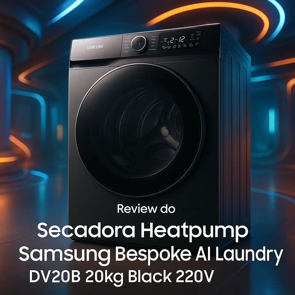 Secadora Heatpump Samsung Bespoke AI LaundryDV20B 20kg Black 220V - Tecnologia Avançada e Desempenho Impecável