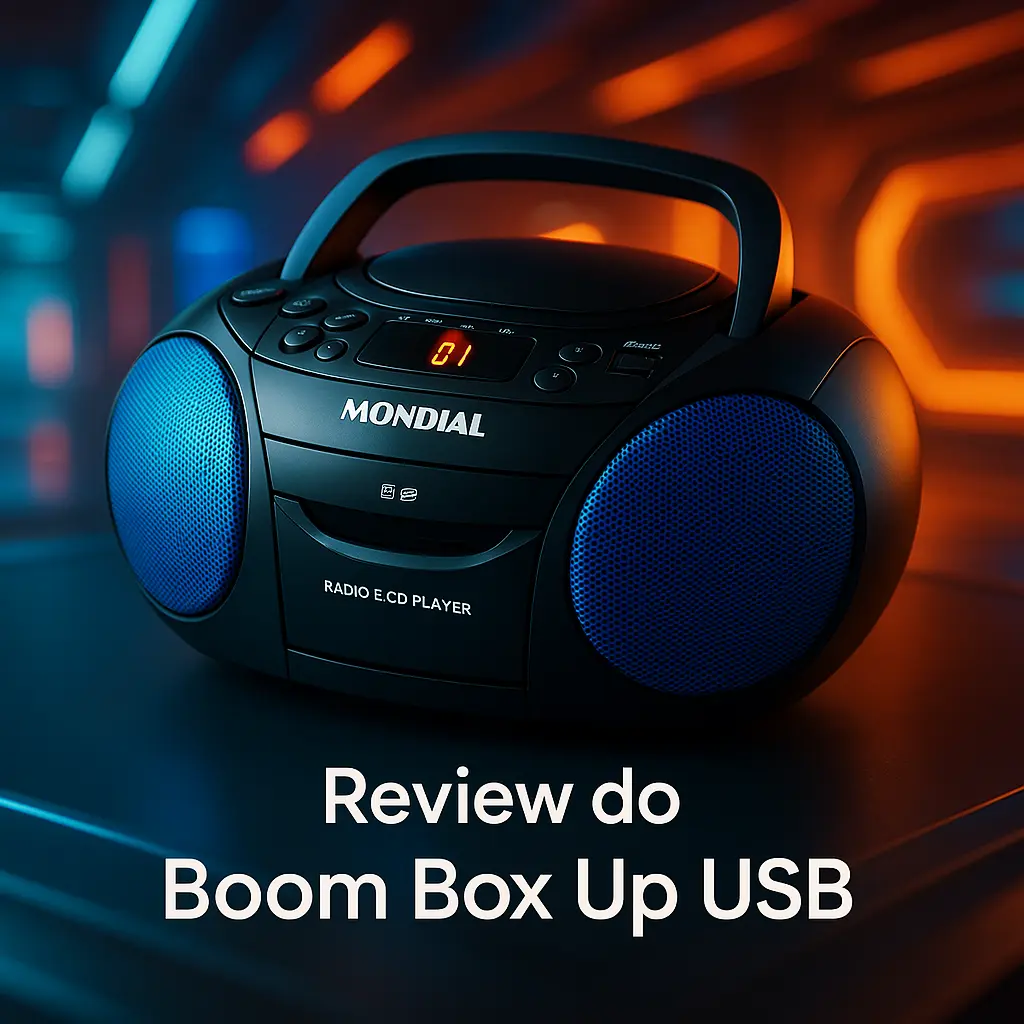 Boom Box Up USB Mondial com Rádio e CD Player