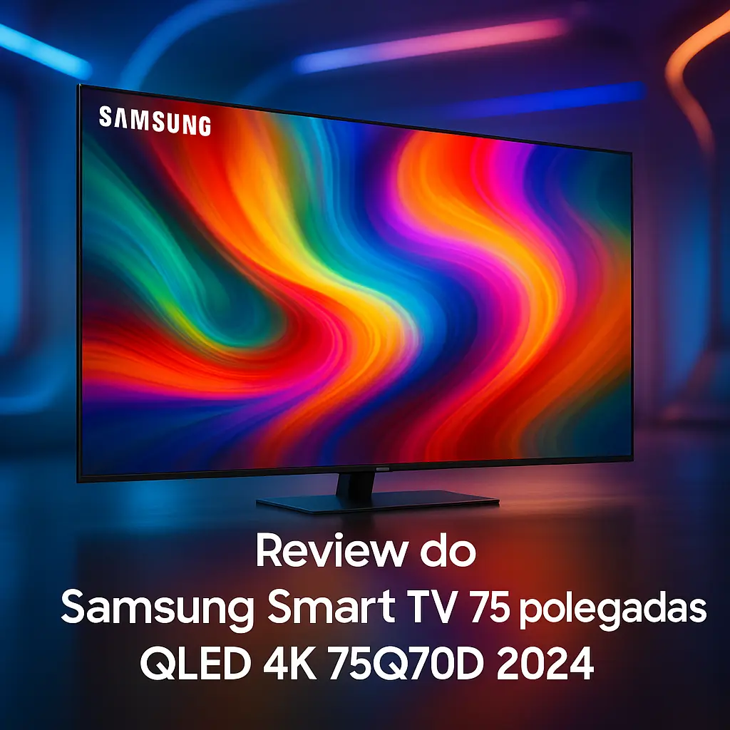 Samsung Smart TV 75 polegadas QLED 4K 75Q70D 2024: Imersão e Performance de Alta Qualidade