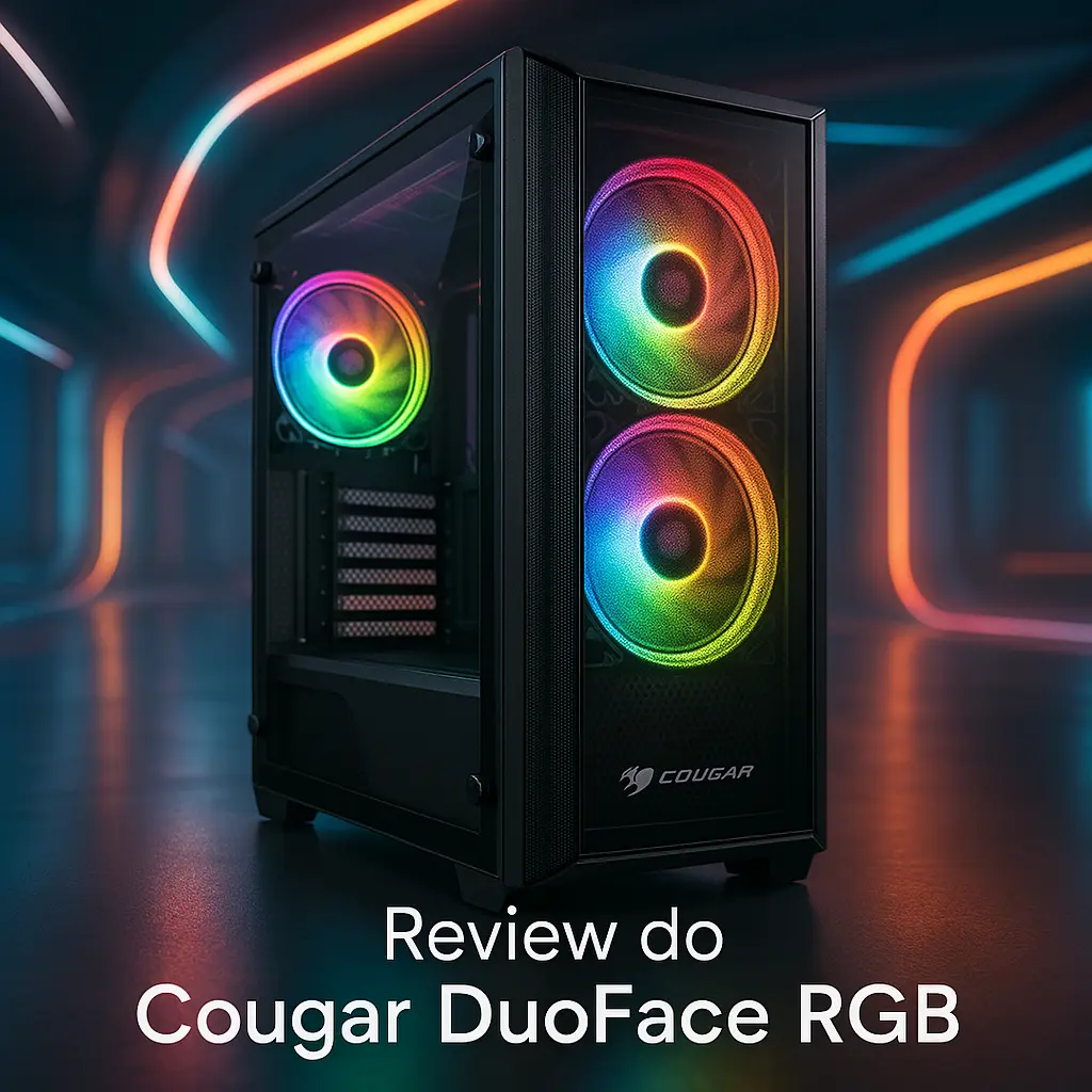 Cougar Duoface RGB torre média com 3 fans ARGB