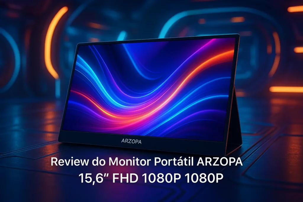 Monitor Portátil ARZOPA 15,6'' FHD 1080P: Qualidade de Imagem e Versatilidade para Todos os Dispositivos