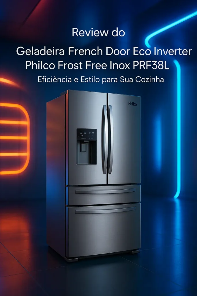 Geladeira French Door Eco Inverter Philco Frost Free Inox PRF38L - 110V: Eficiência e Estilo para Sua Cozinha