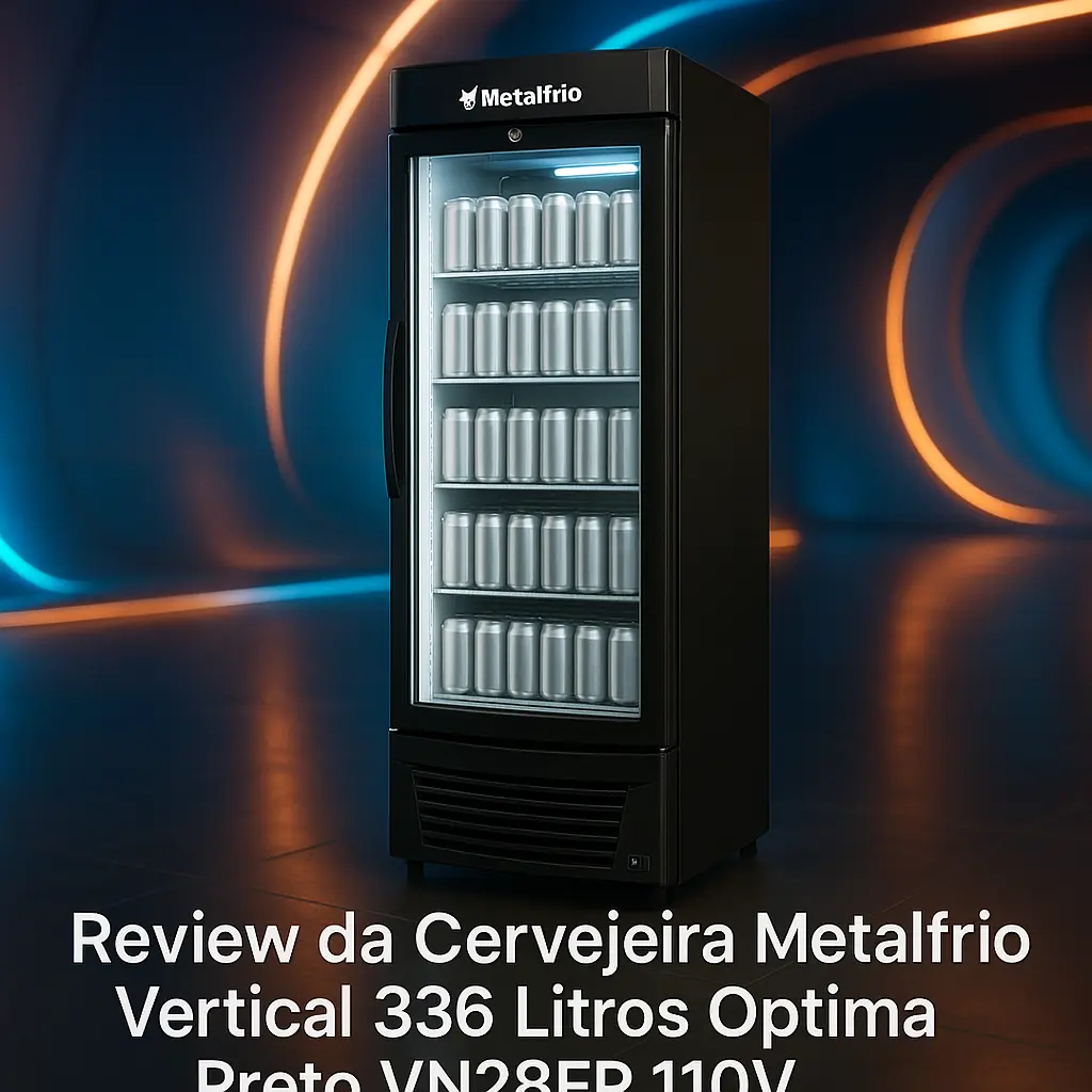 Cervejeira Metalfrio Vertical 336 Litros Optima Preto VN28FP 110V: Eficiência e Design Impecável