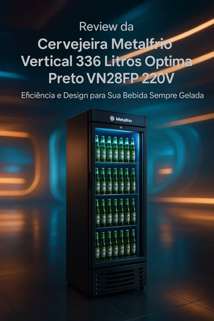 Cervejeira Metalfrio Vertical 336 Litros Optima Preto Vn28fp 220v: Eficiência e Design para Sua Bebida Sempre Gelada