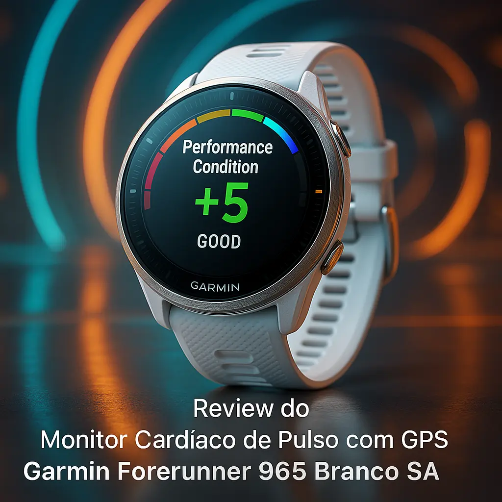 Monitor Cardíaco de Pulso com GPS Garmin Forerunner 965 Branco SA – Performance e Precisão para Atletas