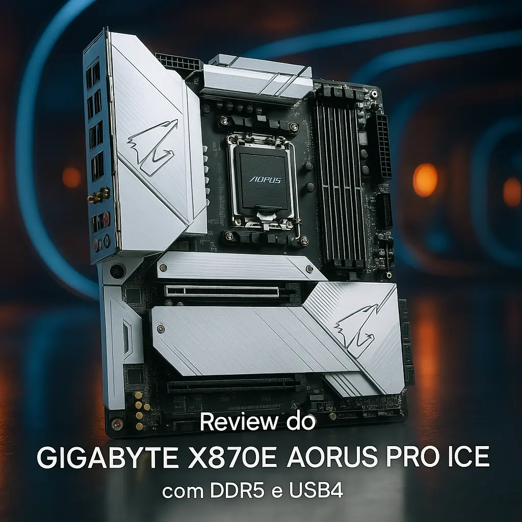 GIGABYTE X870E AORUS PRO ICE com DDR5 e USB4
