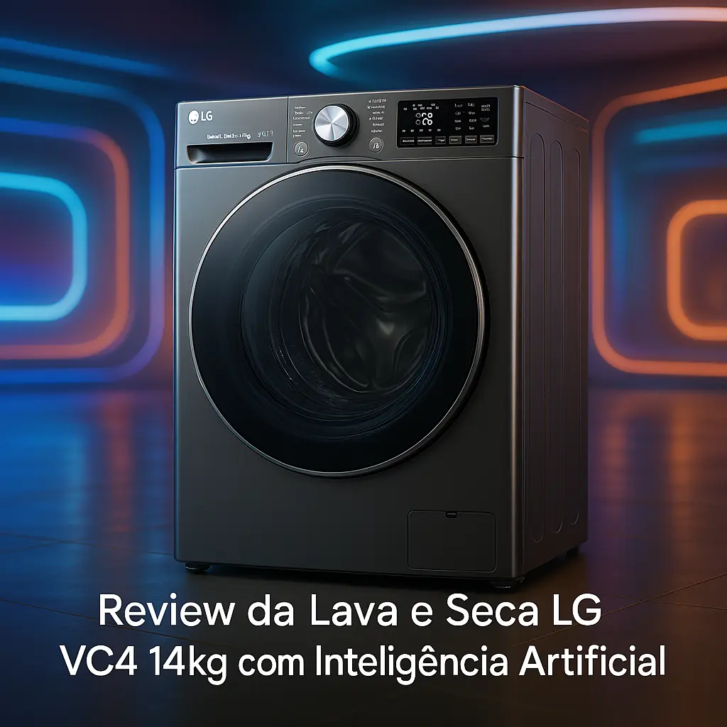 Lava e Seca LG VC4 14kg com Inteligência Artificial
