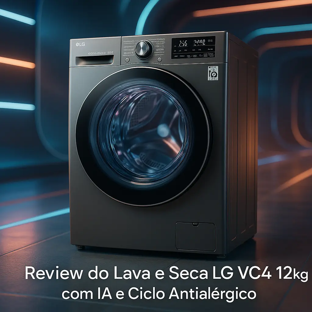 Lava e Seca LG VC4 12kg com IA e Ciclo Antialérgico