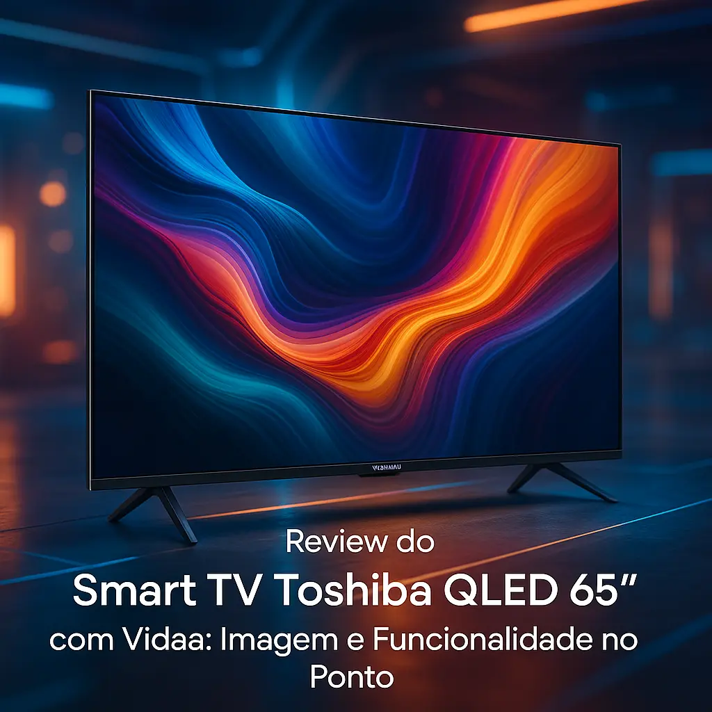 Smart TV Toshiba QLED 65” com Vidaa: Imagem e Funcionalidade no Ponto