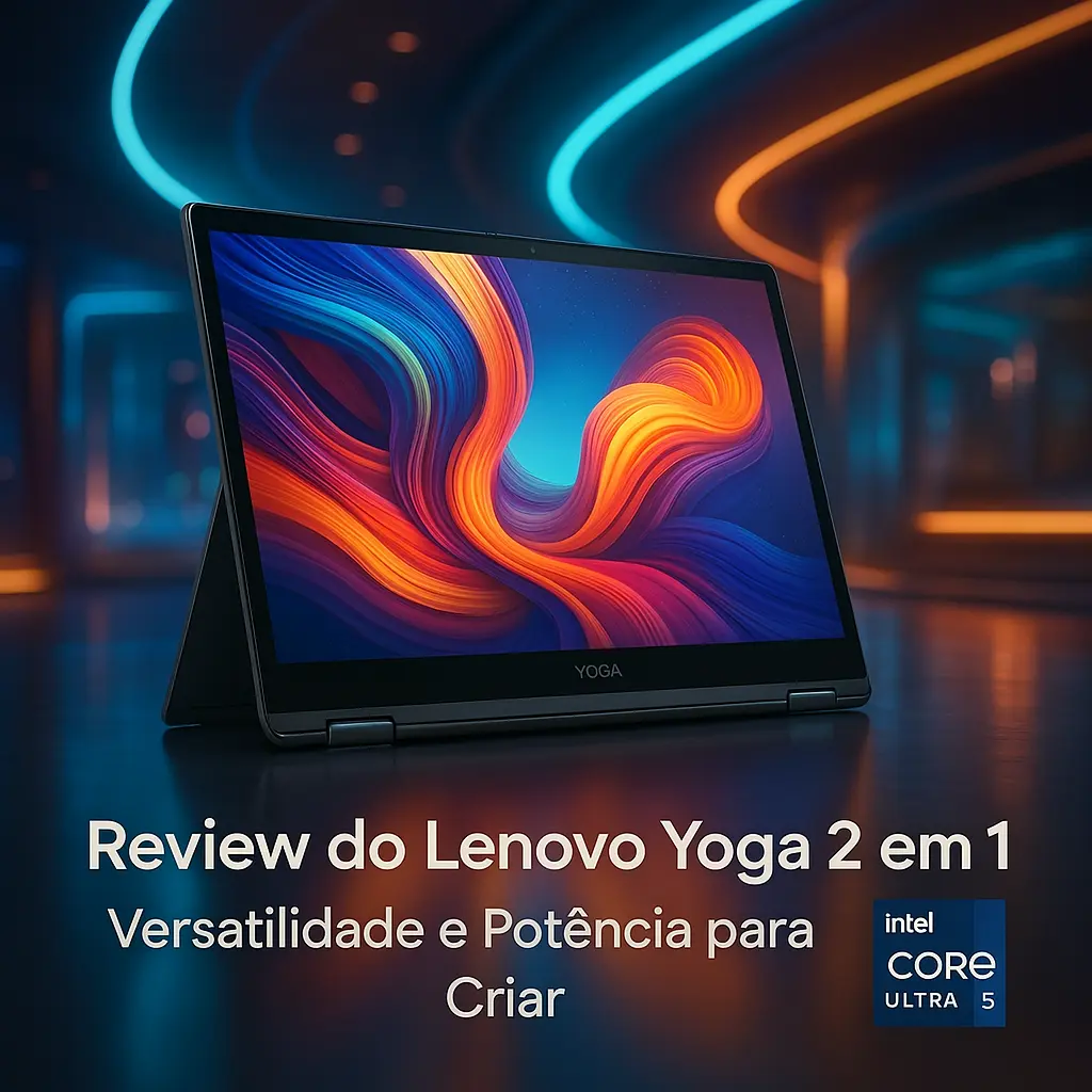Lenovo Yoga 2 em 1 com Intel Core Ultra 5: Versatilidade e Potência para Criar
