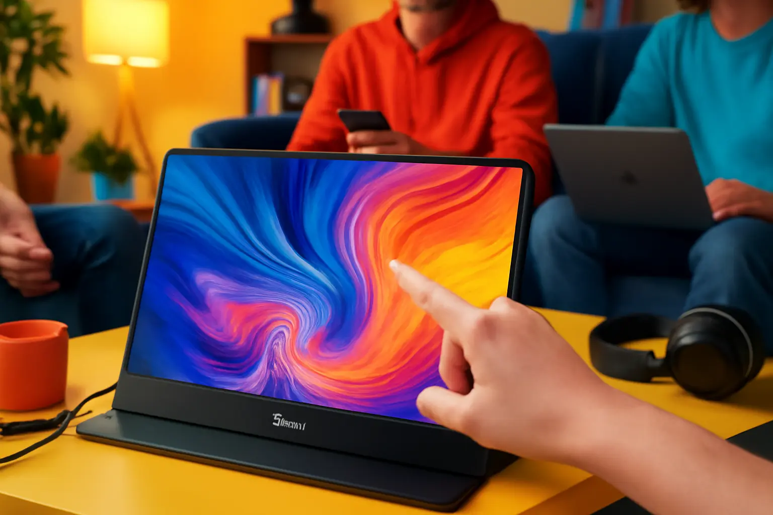 Bettdow Monitor Portátil Touchscreen 15,6", FHD 1080P